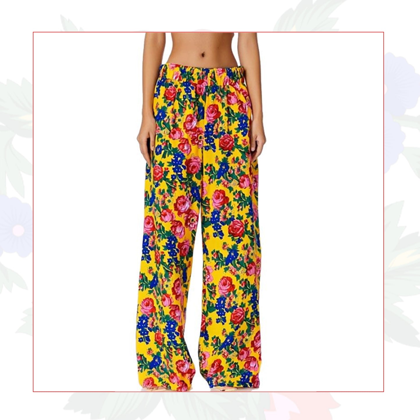 Floral Art Comfortable and Elegant Trouser