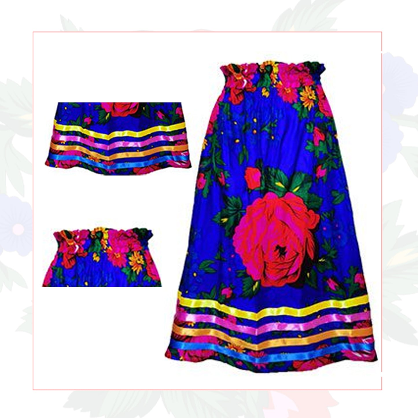 Floral Art Ribbon Skirt