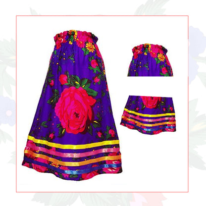 Floral Art Ribbon Skirt
