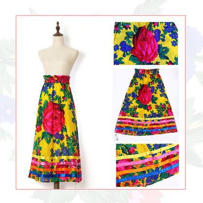 Floral Art Ribbon Skirt
