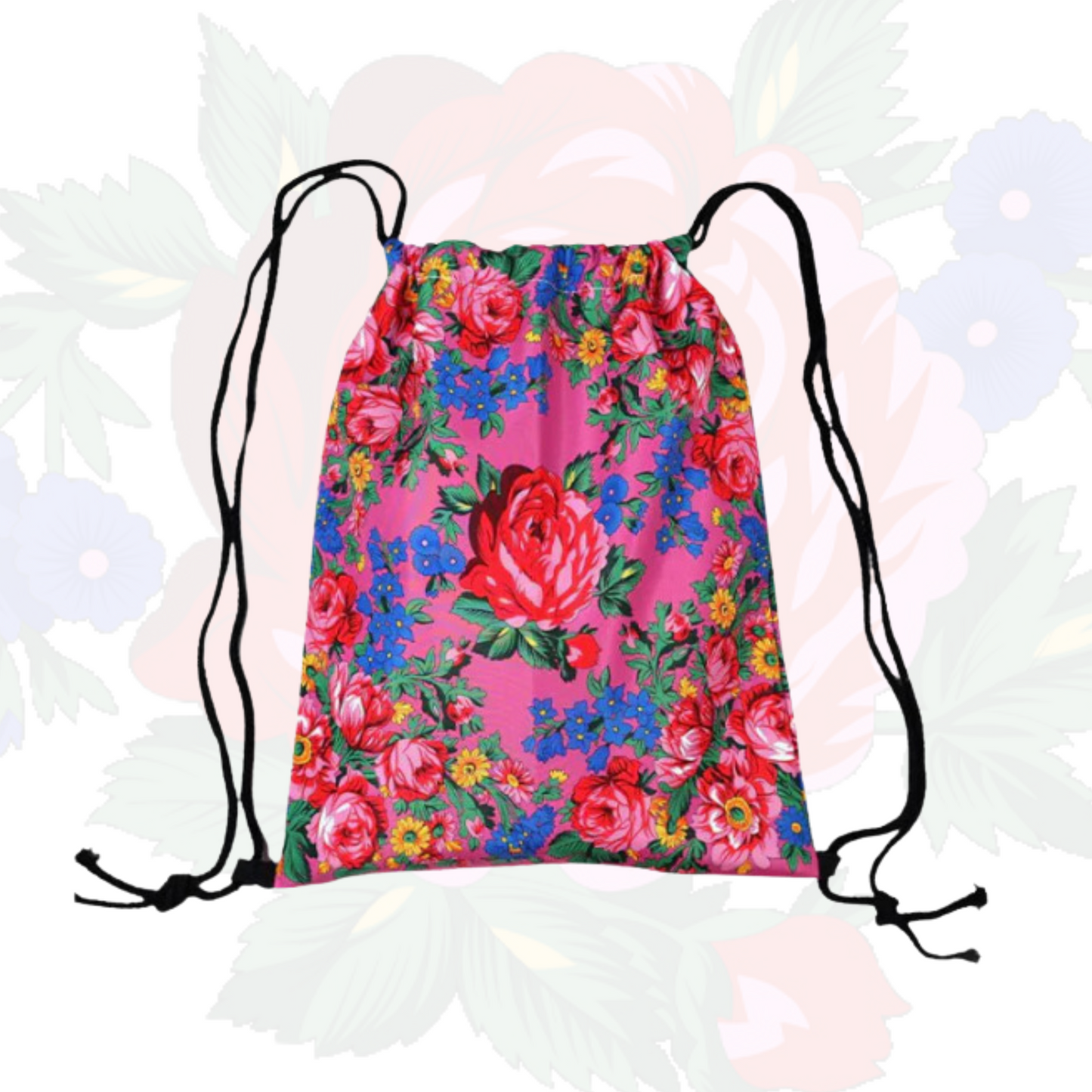 Kokum Floral Drawstring Bag