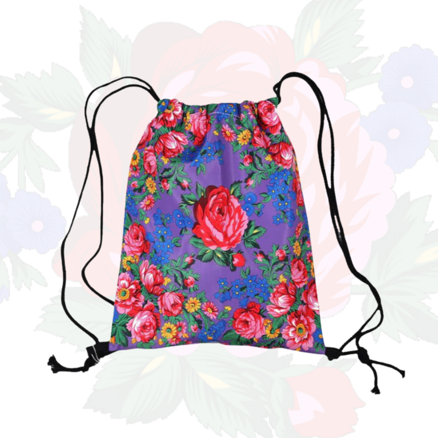 Kokum Floral Drawstring Bag