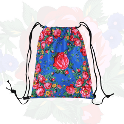 Kokum Floral Drawstring Bag