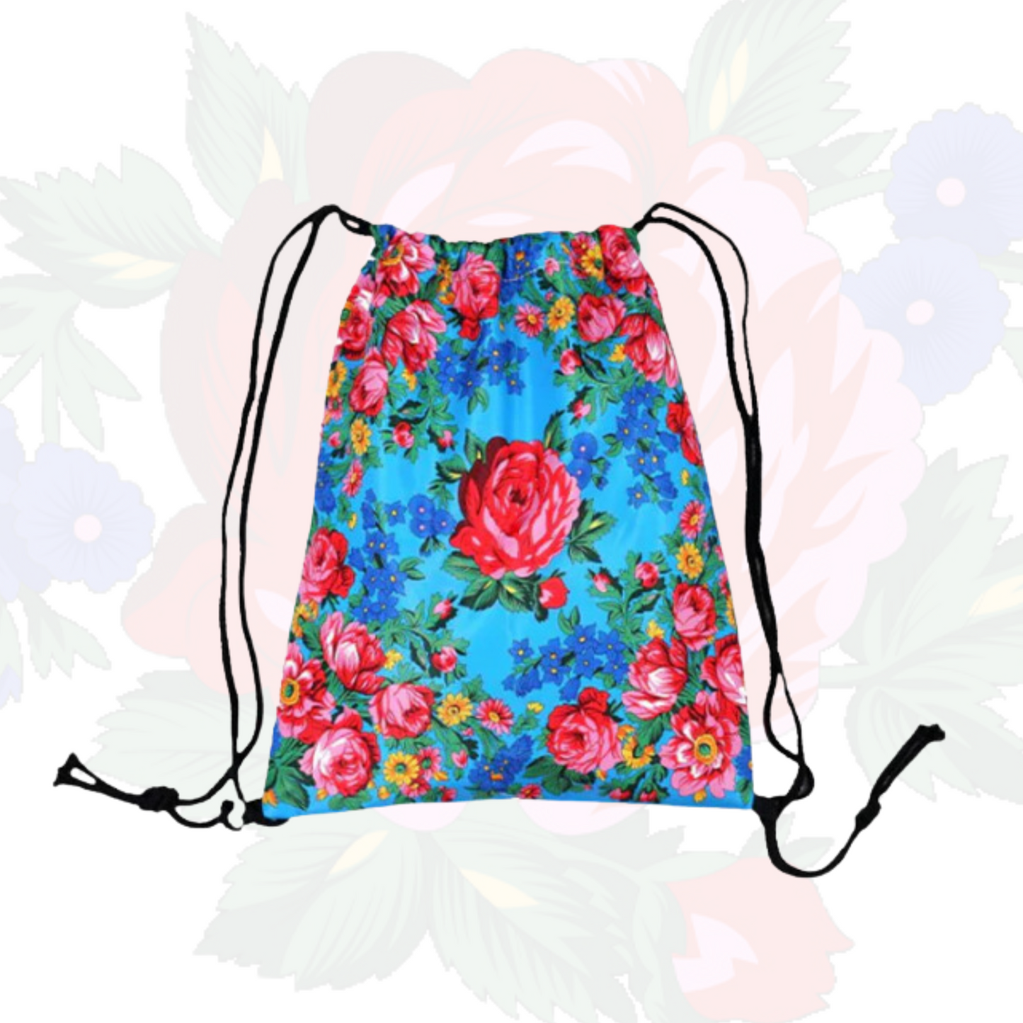 Kokum Floral Drawstring Bag