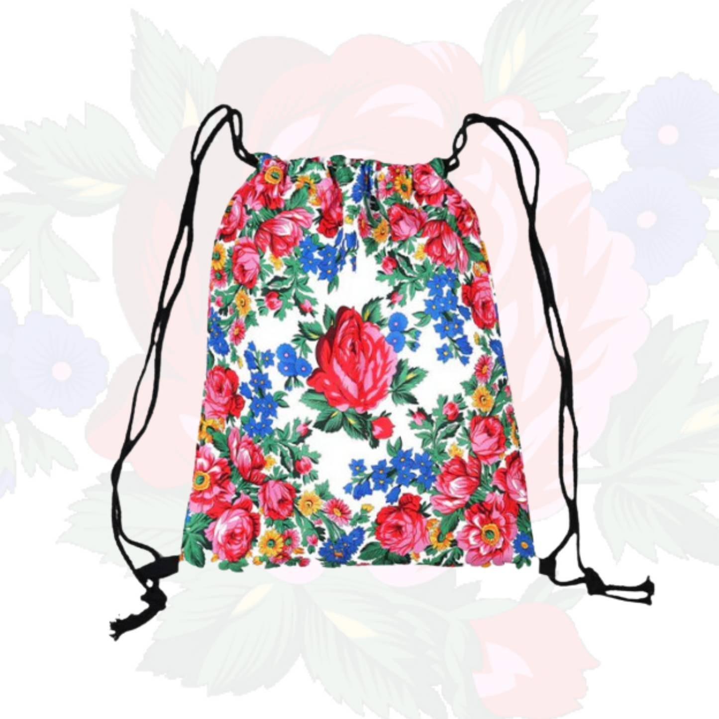 Kokum Floral Drawstring Bag