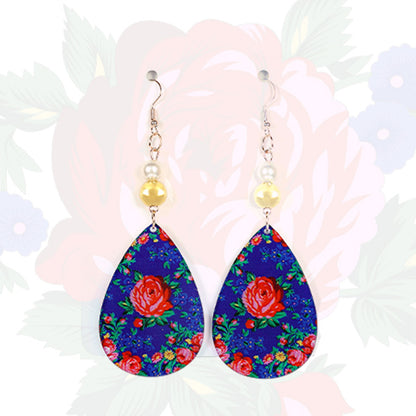 Kokum Floral Art Oval Shaped Earring