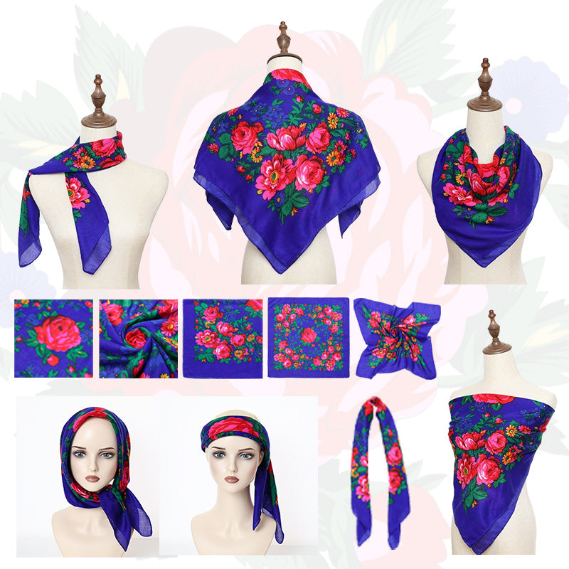 Non-Metallic Kokum Floral Scarf